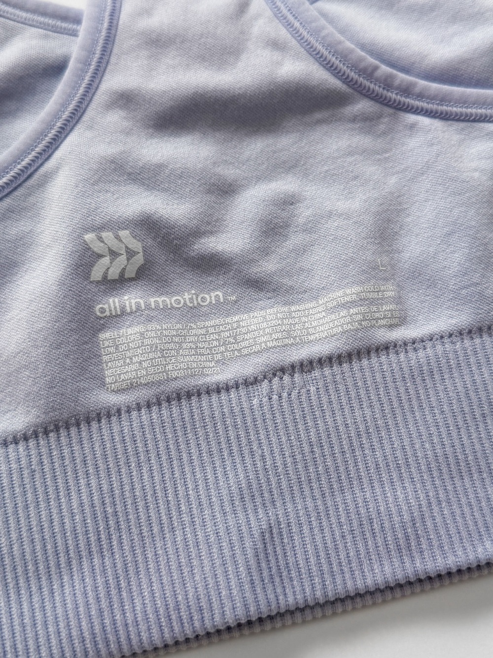 All in Motion Lavender Racerback Sports Bra - Picture 10 of 11